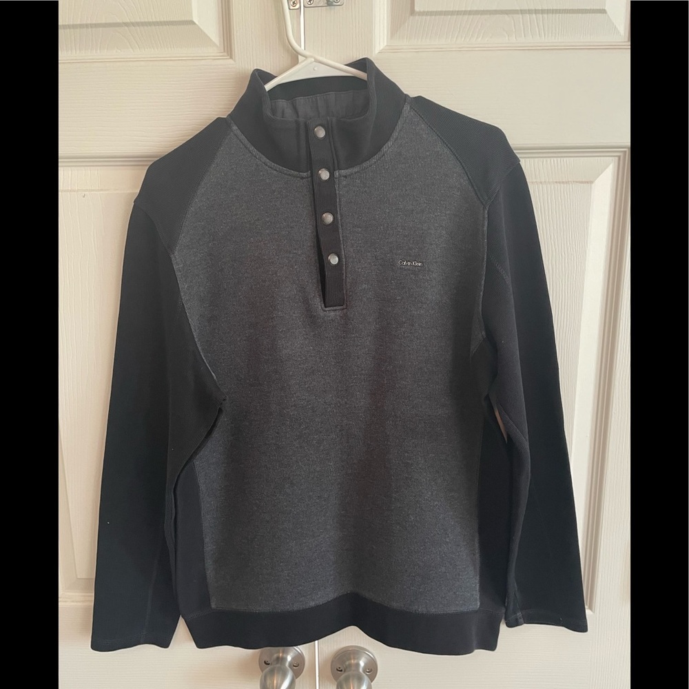 Calvin Klein CK 100% Cotton Henley Pullover